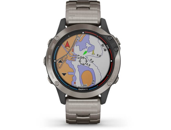 Spordikell Garmin quatix 6 Safiir, Titanium rihmaga