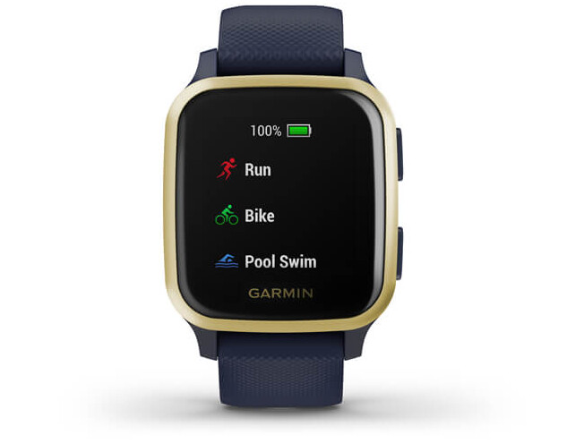 Aktiivsuskell Garmin VENU SQ Music Captain Blue/Light Gold Navy/Light Gold