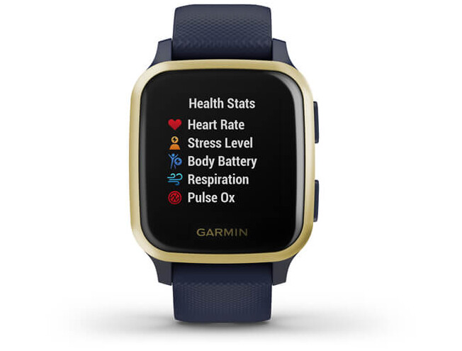 Aktiivsuskell Garmin VENU SQ Music Captain Blue/Light Gold Navy/Light Gold