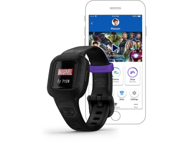 Aktiivsuskell Garmin vivofit jr. 3 Black Panther