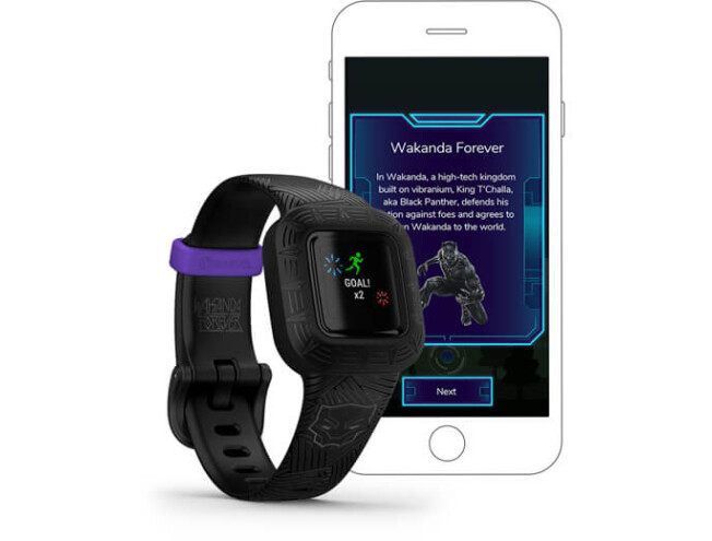 Aktiivsuskell Garmin vivofit jr. 3 Black Panther