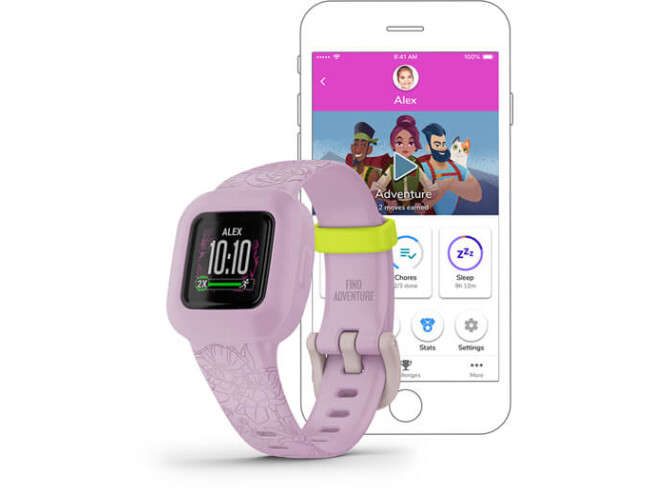 Aktiivsuskell Garmin vivofit jr. 3 Floral Pink Lilac Floral