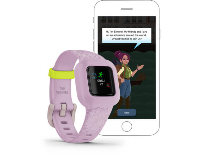 Aktiivsuskell Garmin vivofit jr. 3 Lilac Floral