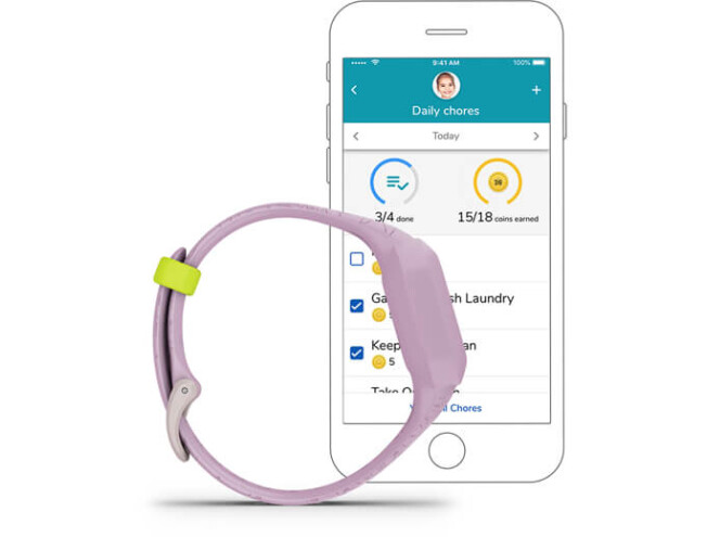 Aktiivsuskell Garmin vivofit jr. 3 Lilac Floral