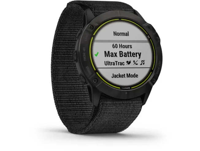Spordikell Garmin Enduro DLC must, musta UltraFit nailonrihmaga