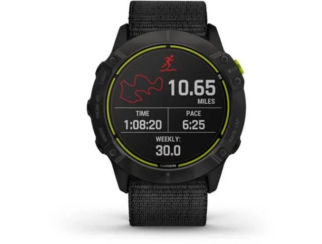 Spordikell Garmin Enduro DLC must, musta UltraFit nailonrihmaga