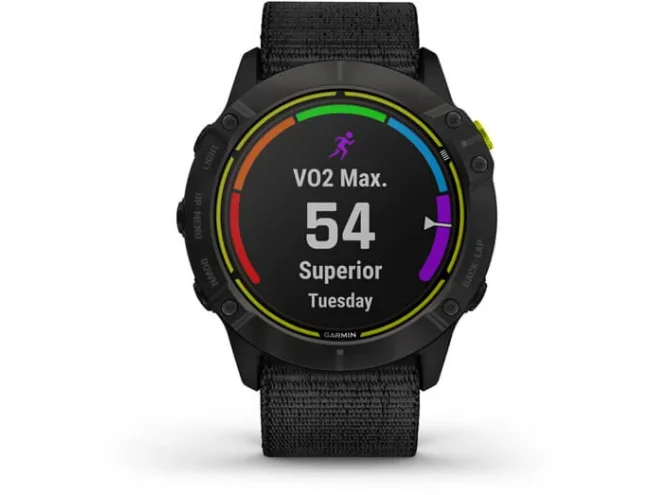 Spordikell Garmin Enduro DLC must, musta UltraFit nailonrihmaga