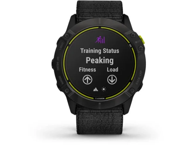 Spordikell Garmin Enduro DLC must, musta UltraFit nailonrihmaga
