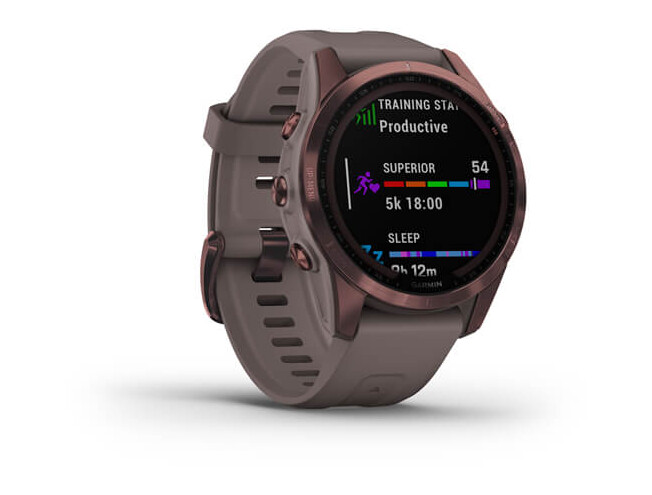 Spordikell Garmin fenix 7S Sapphire Solar - Dark Bronze Ti Shale Gray Band Sapphire Solar - Dark Bronze Ti Shale Gray Band