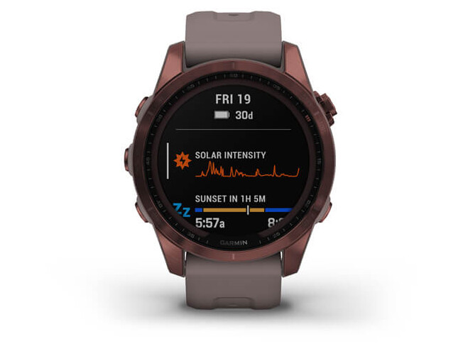 Spordikell Garmin fenix 7S Sapphire Solar - Dark Bronze Ti Shale Gray Band Sapphire Solar - Dark Bronze Ti Shale Gray Band