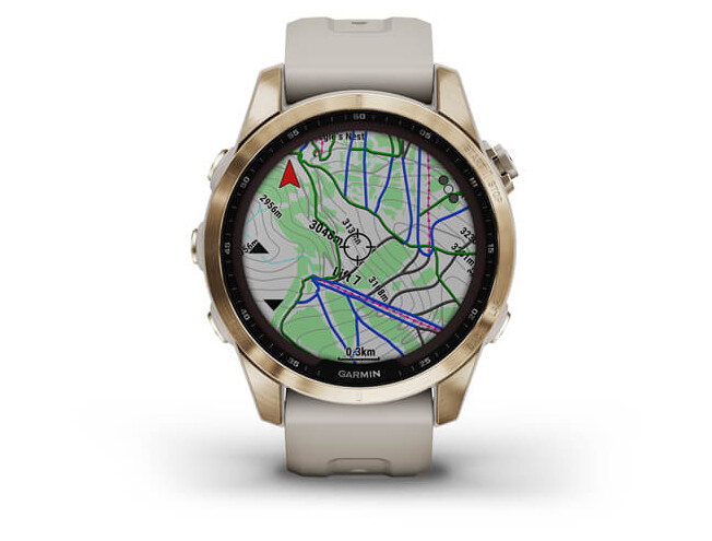 Spordikell Garmin fenix 7S Sapphire Solar - Cream Gold Ti Light Sand Band Sapphire Solar - Cream Gold Ti Light Sand Band