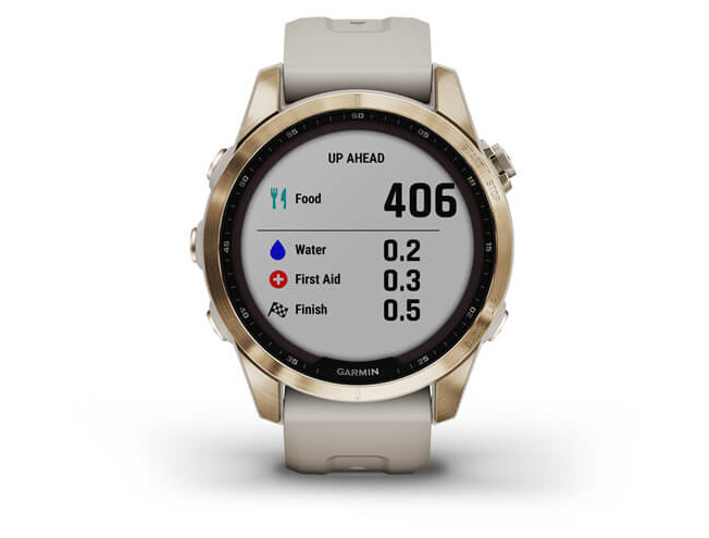 Spordikell Garmin fenix 7S Sapphire Solar - Cream Gold Ti Light Sand Band Sapphire Solar - Cream Gold Ti Light Sand Band