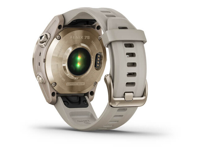 Spordikell Garmin fenix 7S Sapphire Solar - Cream Gold Ti Light Sand Band Sapphire Solar - Cream Gold Ti Light Sand Band