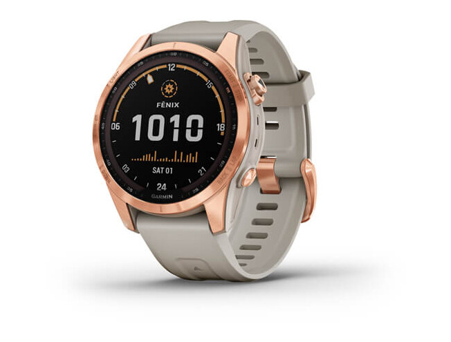 Spordikell Garmin fenix 7S Solar - Rose Gold Light Sand Band Solar - Rose Gold Light Sand Band