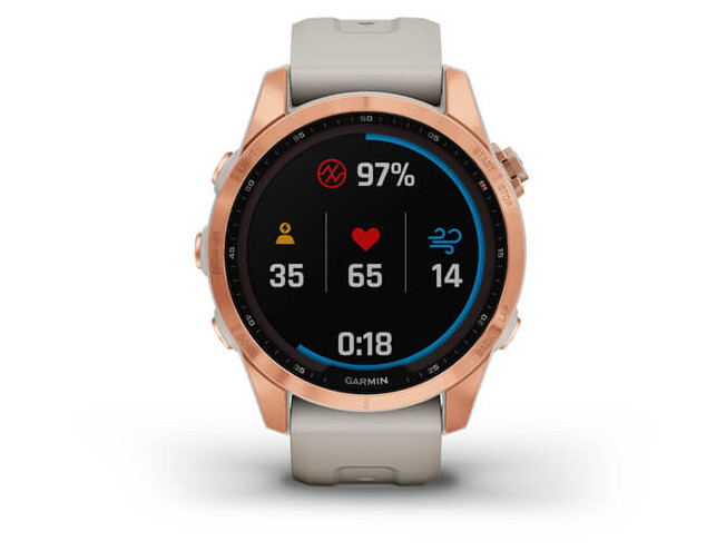 Spordikell Garmin fenix 7S Solar - Rose Gold Light Sand Band Solar - Rose Gold Light Sand Band