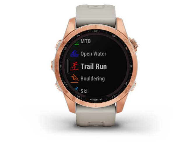 Spordikell Garmin fenix 7S Solar - Rose Gold Light Sand Band Solar - Rose Gold Light Sand Band