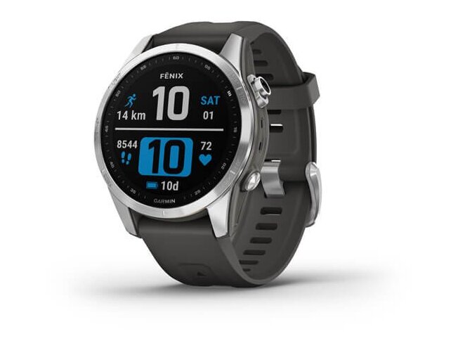 Spordikell Garmin fenix 7S Standard - Silver with Graphite Band