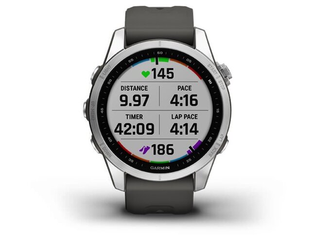 Spordikell Garmin fenix 7S Standard - Silver with Graphite Band