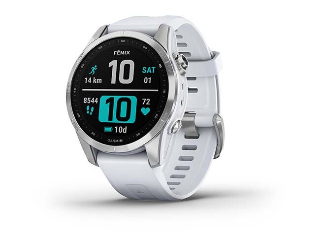 Spordikell Garmin fenix 7S Standard - Silver with Whitestone Band