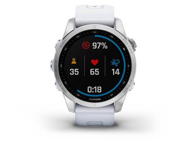 Spordikell Garmin fenix 7S Standard - Silver with Whitestone Band