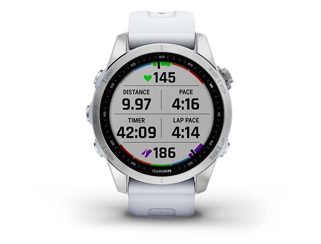 Spordikell Garmin fenix 7S Standard - Silver with Whitestone Band