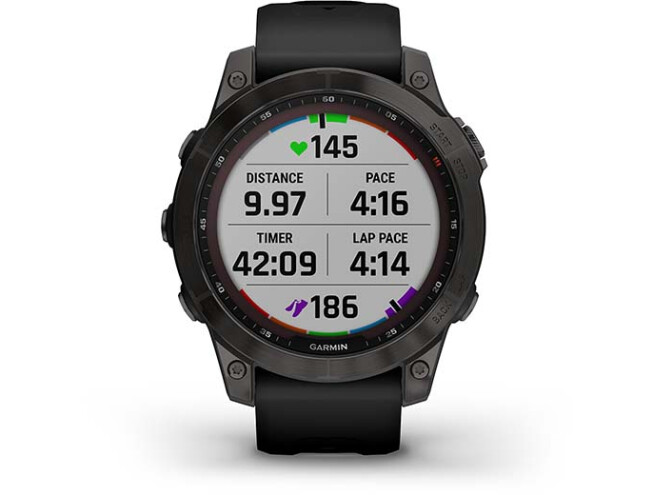 Spordikell fenix 7 Sapphire Solar - Black DLC Ti  Black Band