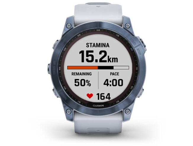 Spordikell Garmin fenix 7X Sapphire Solar -  Mineral Blue TI Whitestone Band Sapphire Solar - Mineral Blue DLC TI Whitestone Band