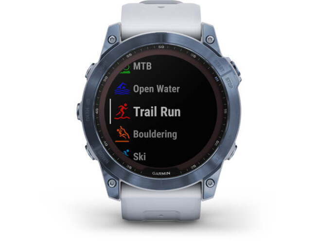 Spordikell Garmin fenix 7X Sapphire Solar -  Mineral Blue TI Whitestone Band Sapphire Solar - Mineral Blue DLC TI Whitestone Band