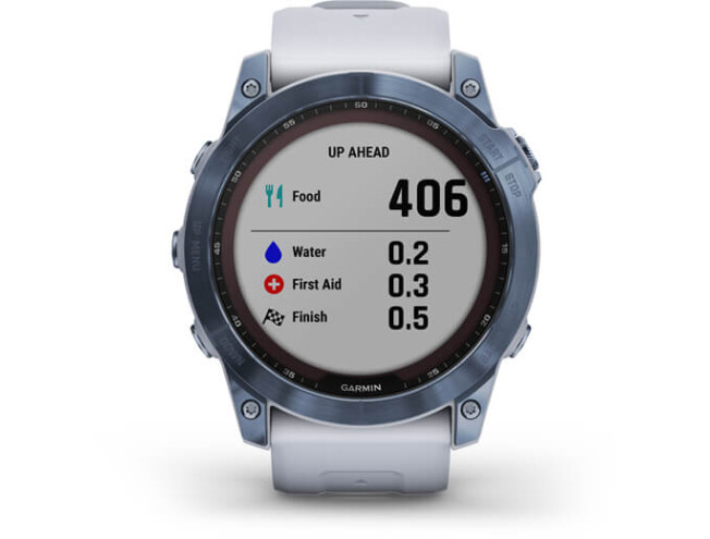 Spordikell Garmin fenix 7X Sapphire Solar -  Mineral Blue TI Whitestone Band Sapphire Solar - Mineral Blue DLC TI Whitestone Band