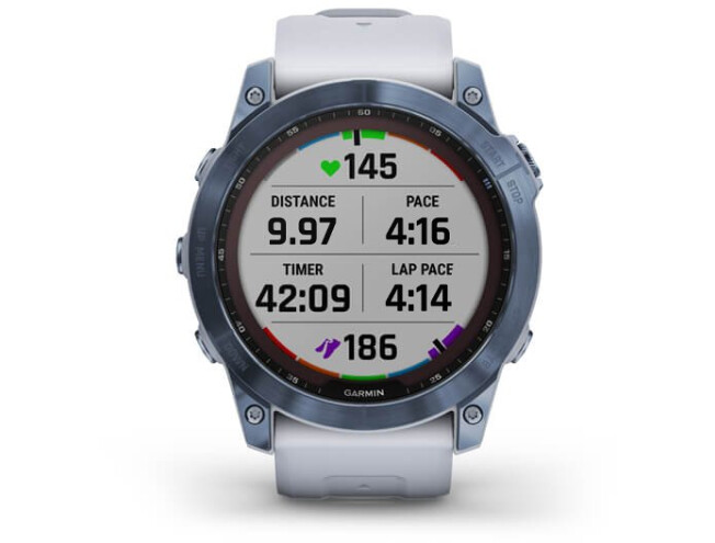 Spordikell Garmin fenix 7X Sapphire Solar -  Mineral Blue TI Whitestone Band Sapphire Solar - Mineral Blue DLC TI Whitestone Band