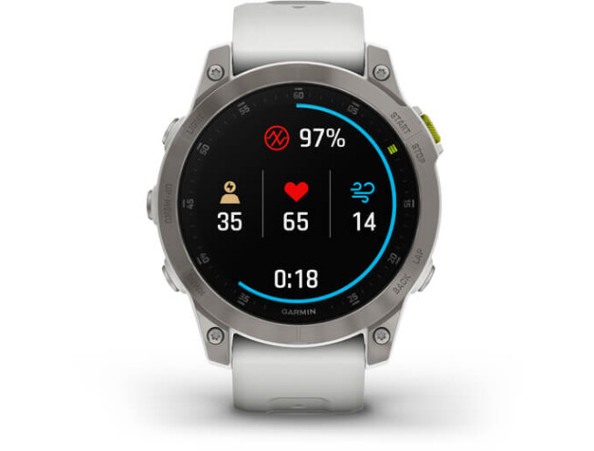 Spordikell Garmin EPIX 2 Sapphire - Carrera White Ti White Band Sapphire - White Titanium