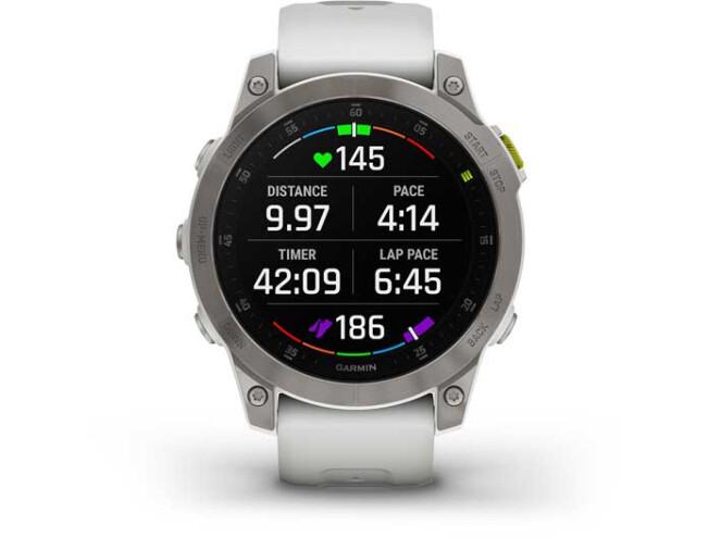 Spordikell Garmin EPIX 2 Sapphire - Carrera White Ti White Band Sapphire - White Titanium