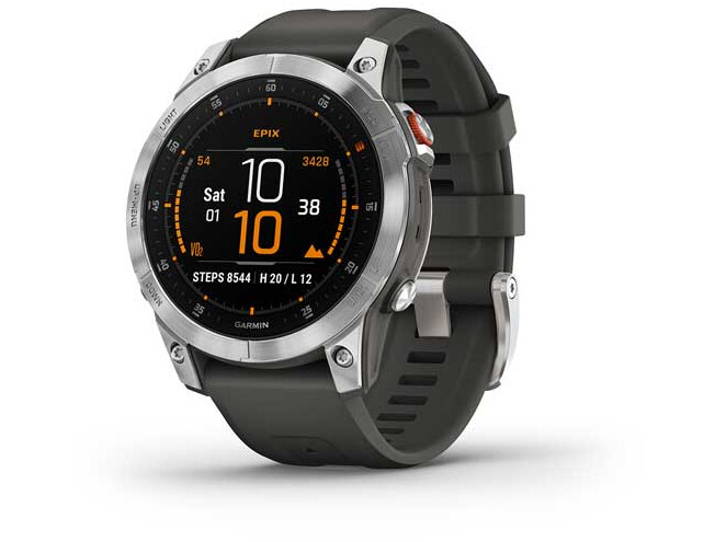 Spordikell Garmin EPIX 2 Silver Slate Band Slate Steel