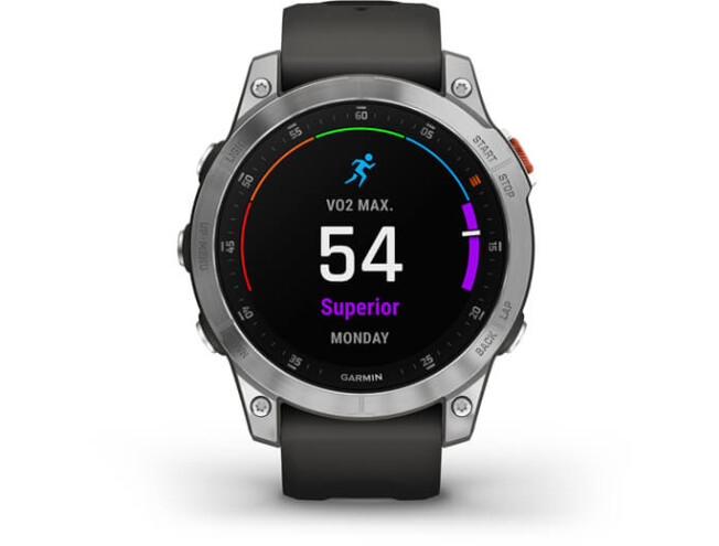 Spordikell Garmin EPIX 2 Silver Slate Band Slate Steel