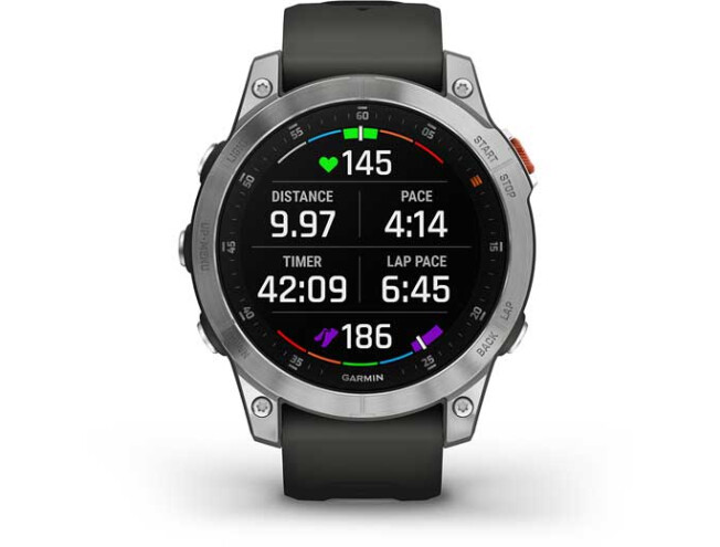 Spordikell Garmin EPIX 2 Silver Slate Band Slate Steel