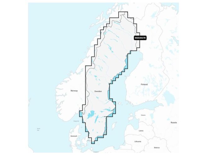 Merekaart GARMIN NAVIONICS+ Sweden, Lakes & Rivers NSEU067R