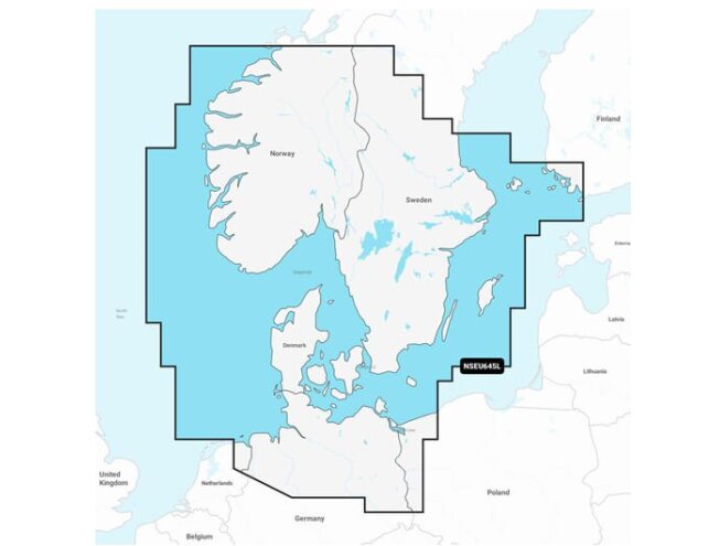 Merekaart GARMIN NAVIONICS+ Skagerrak & Kattegat NSEU645L