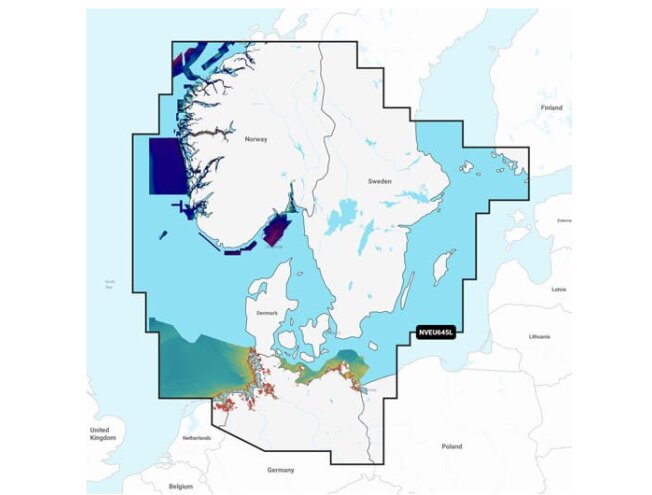 Merekaart GARMIN NAVIONICS VISION+ Skagerrak & Kattegat NVEU645L