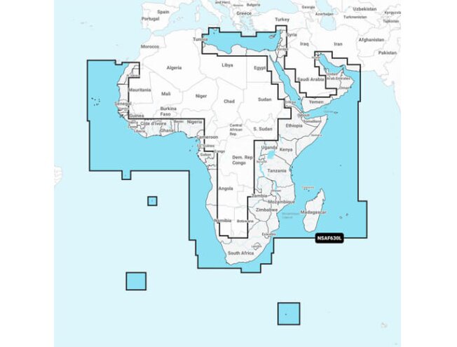 Teised regioonid Navionics+/Navionics Vision+