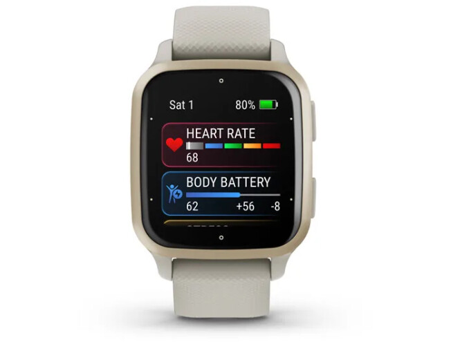 Nutikell Garmin VENU Sq 2 Music - French Gray/Cream Gold