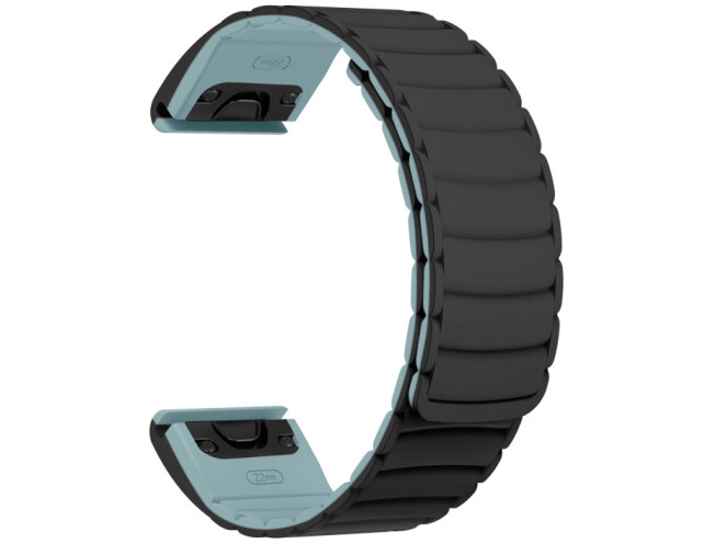 Kiirkinnitusega kellarihmad 26mm Magnetiga silikoon - must / helesinine