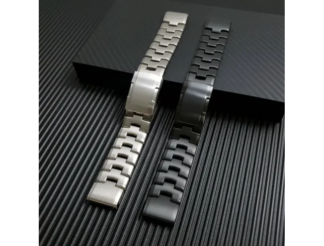 Kiirkinnitusega kellarihmad 22mm Titaanium - must