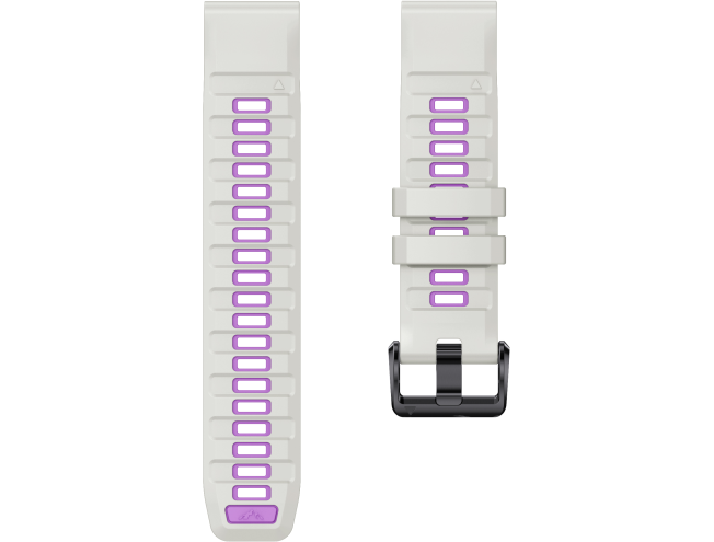 Kiirkinnitusega kellarihmad 20mm Silikoon - Light Gray/Purple