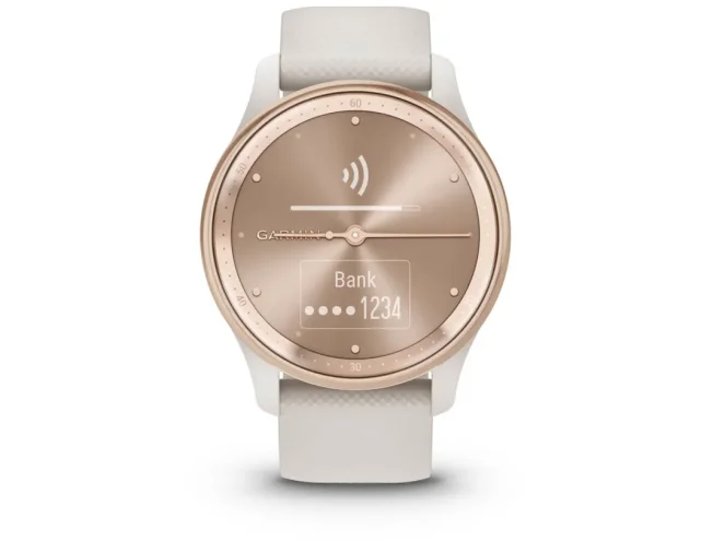 Aktiivsuskell Garmin vivomove Trend White Cream