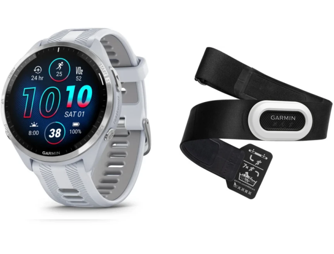 Spordikell Garmin Forerunner 965 White + HRM-Pro Plus pulsivöö