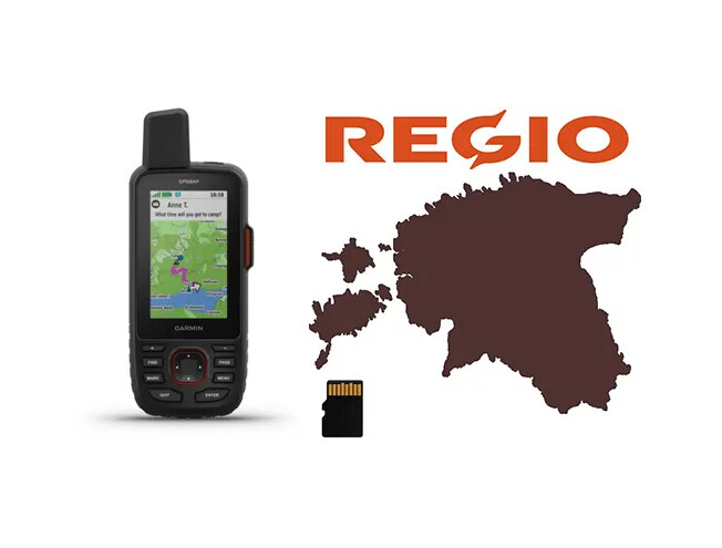 Käsi GPS Garmin GPSMAP 67i + Regio Teed mälukaart GPSMAP 67i + Regio Teed mälukaart