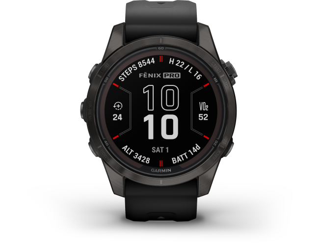 Spordikell Garmin fenix 7S PRO Solar Sapphire - Ti Carbon Gray
