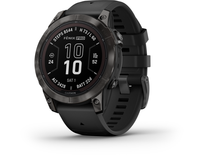 Spordikell Garmin fenix 7 PRO Sapphire Solar - Carbon Gray TLC Ti Black Sapphire - Carbon Gray TLC Ti Black