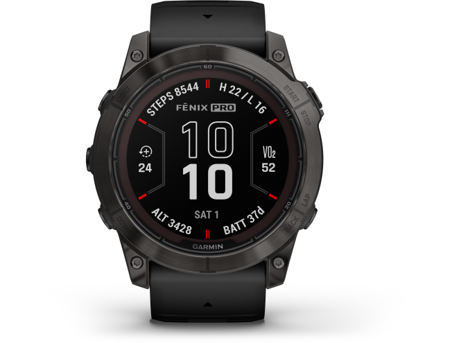 Spordikell Garmin fenix 7X PRO Sapphire Solar - Carbon Gray TLC Ti Black Sapphire - Carbon Gray TLC Ti Black