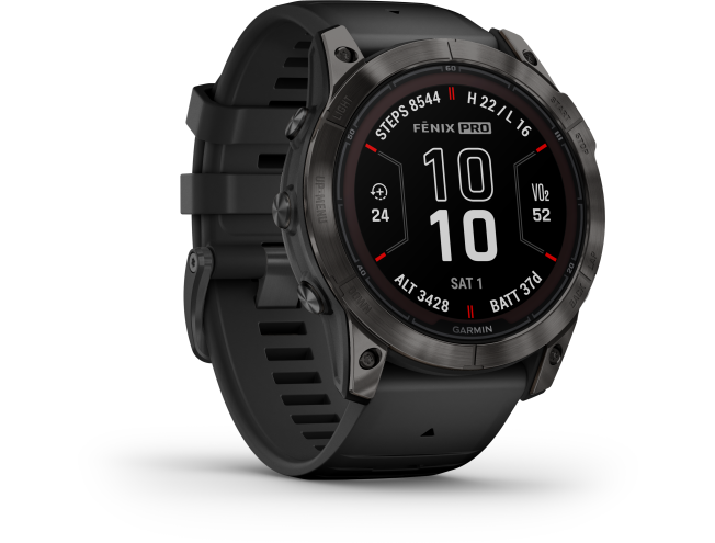 Spordikell Garmin fenix 7X PRO Sapphire Solar - Carbon Gray TLC Ti Black Sapphire - Carbon Gray TLC Ti Black